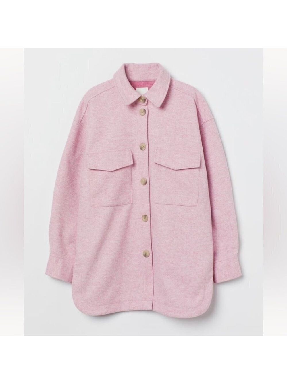 * H&M Light Pink Oversized Shacket Size XS